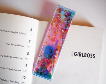 Holographic Sequin Bookmark, Holographic Bookmark, Iridescent Vinyl Bookmark, Shiny Iridescent Sequin Bookmarks,