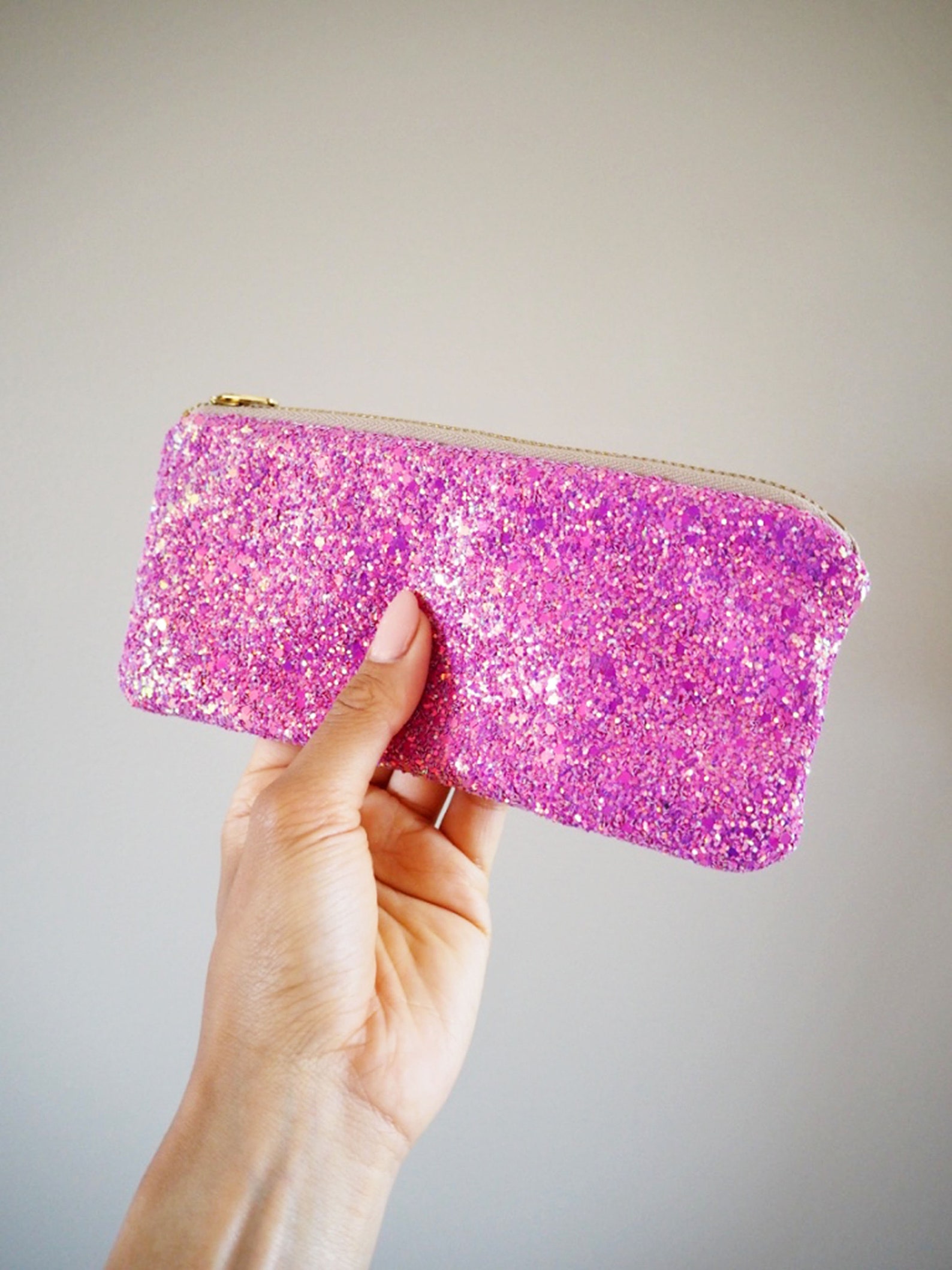 Pink & Rose Gold Glitter Glasses Case Pink Glitter Sunglasses Etsy