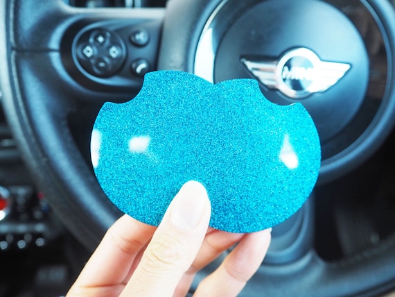 Blue Rainbow Glitter Cup Holder Inserts, Sparkly Blue Car Accessories, Blue  Rainbow Glitter Car Coasters, Sparkly New Car Gifts, 