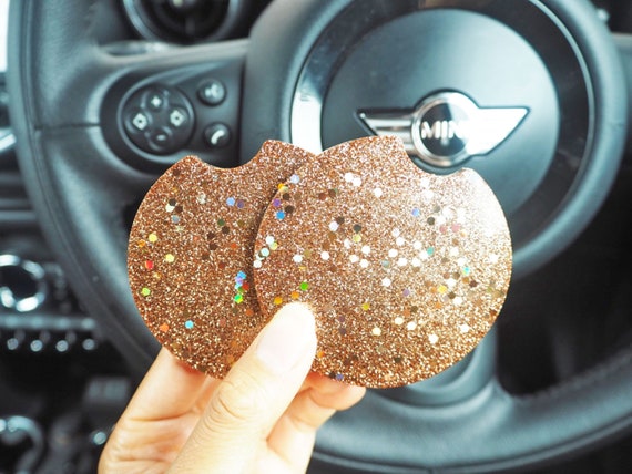 Rose Gold Glitter Cup Holders Sparkly Cup Holder Inserts 7.3cm New Car Gifts New Card Gifts for Her Glitter Car Accessories Etsy