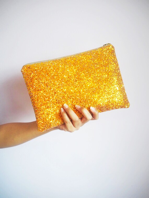 burnt orange clutch bag