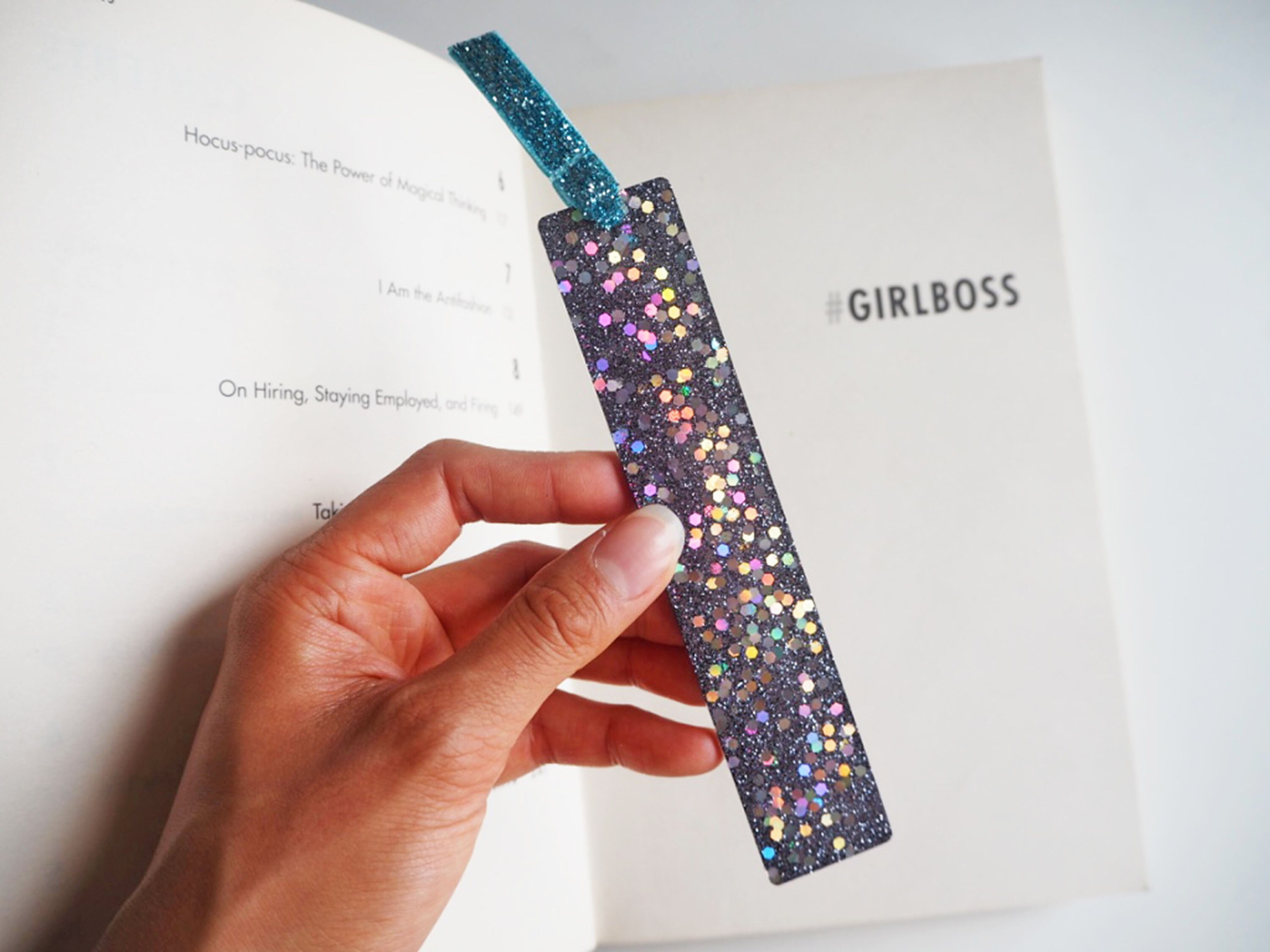 Holographic Silver Bookmark Silver Resin Bookmark Gifts For Etsy