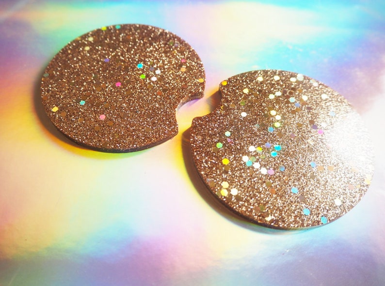 INDIVIDUAL Rose Gold Glitter Cup Holder Insert Sparkly Rose Etsy