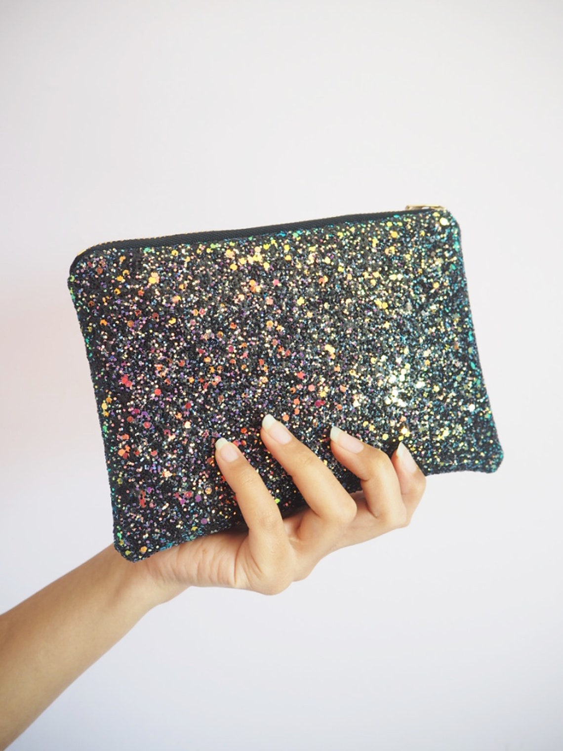 Glitter Makeup Bag Sparkly Cosmetic Bag Glitter Pouch Etsy