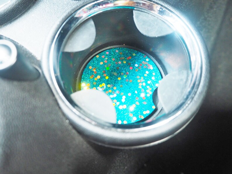 Turquoise Holographic Cup Holder Inserts Sparkly Turquoise Etsy