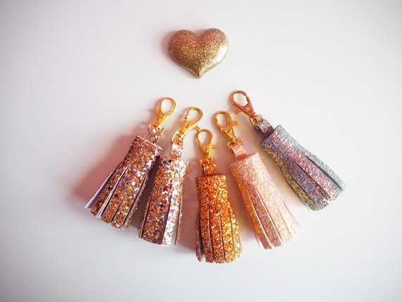 Tassel Keychain Set, Glitter Tassel Keychains, Glitter Keyring Set, Pack Of Three, Sparkly Tassels, Colourful Tassel Keychain, Keyring Set,