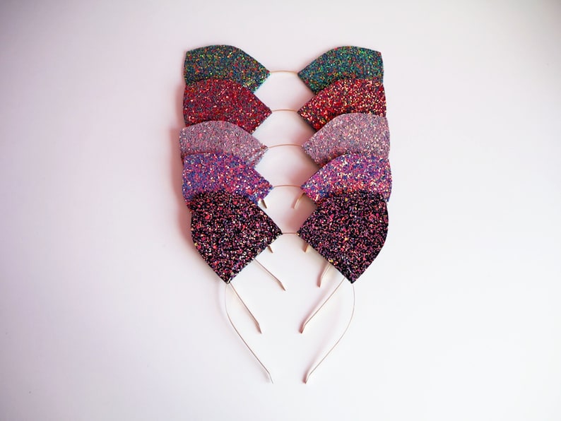 Sparkly Cat Ears Headband Glitter Ears Headpiece Sparkly Etsy