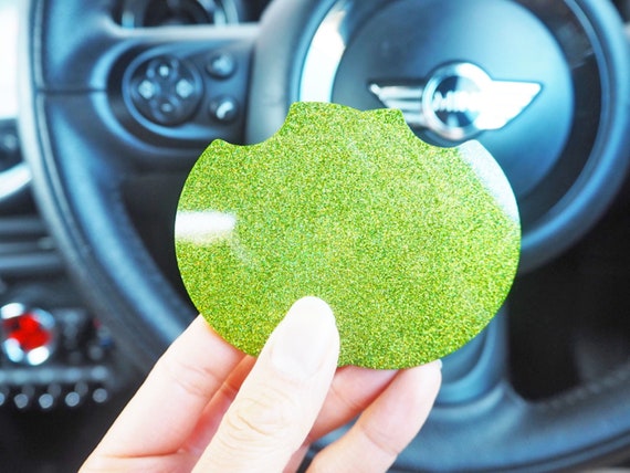 Inserti portabicchieri glitterati verdi, accessori per auto verde