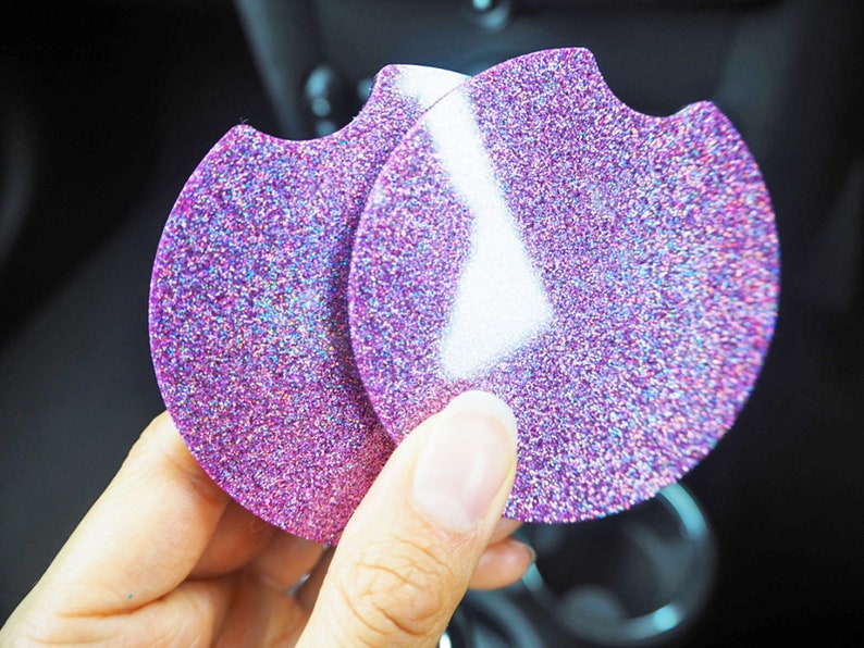 INDIVIDUAL Pink Rainbow Cup Holder Insert Sparkly Pink Car Etsy