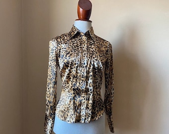 Vintage animal print shirt.