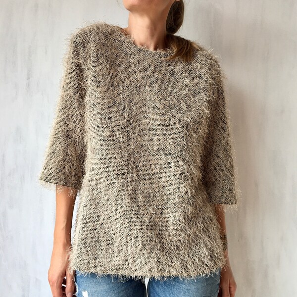 Wunderschne Flauschiger Pullover Damen Ebenbild