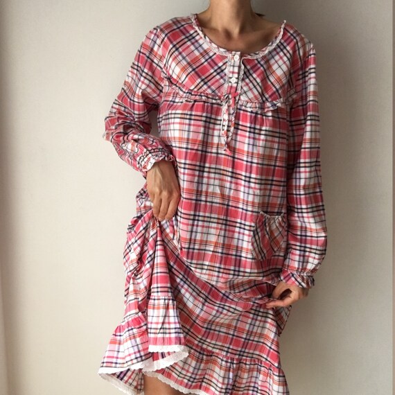 plaid night gown