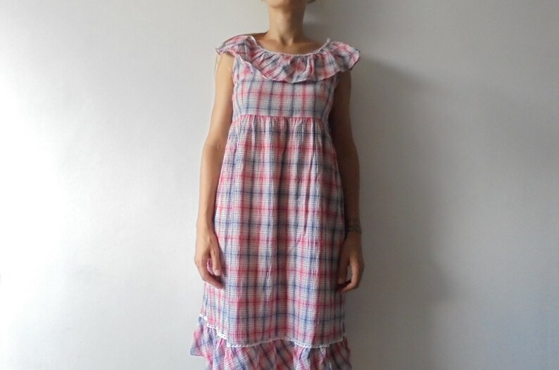 flannel maxi dress