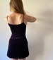 XS-S-M. Vintage velvet dress, camisole, plum sleep short dress for ladies, 90's nightgown camisole, babydoll lingerie. 