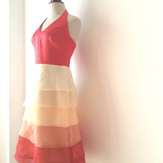 Vintage cocktail dress for women, open back dress. - image 6