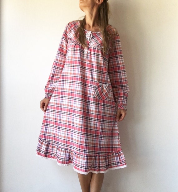 plaid night gown