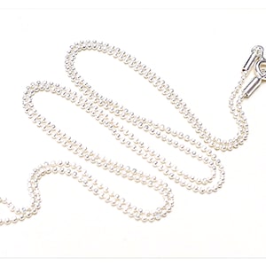 14&quot; 16&quot; 18&quot; 20&quot; 22&quot; 24&quot; 28&quot; 32&quot; Sterling Silver Ball necklace 925 pearl bead chain 35cm 40cm 45cm 50cm 55cm 60cm 70cm 80cm 1.2mm 1.5mm