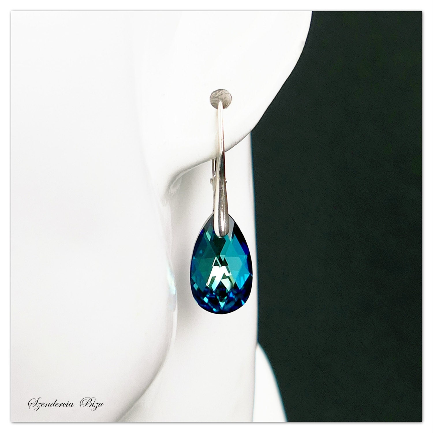 Orecchini A Goccia In Argento 925 Con Cristallo Austriaco Orecchini A Goccia In Argento 925 Con Cristallo Austriaco