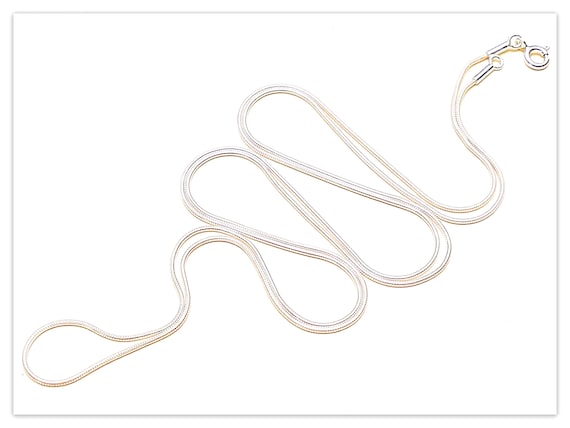 SNAKE CHAIN NECKLACE SILVER 55 CM SNAKE CHAIN NECKLACE SILVER 55 CM
