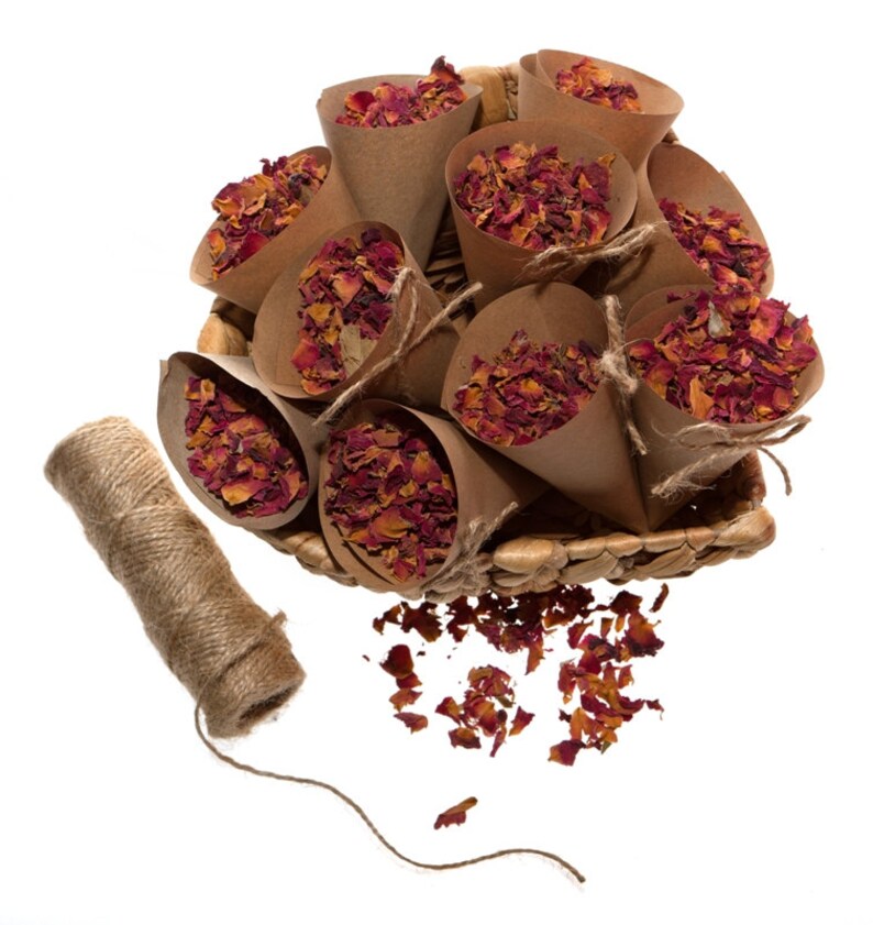 Recycled Brown Kraft Paper Confetti Cones Pack Of 50 Etsy