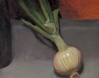 Ui-studie – origineel oliestillevenschilderij op canvas, 8 x 10 inch
