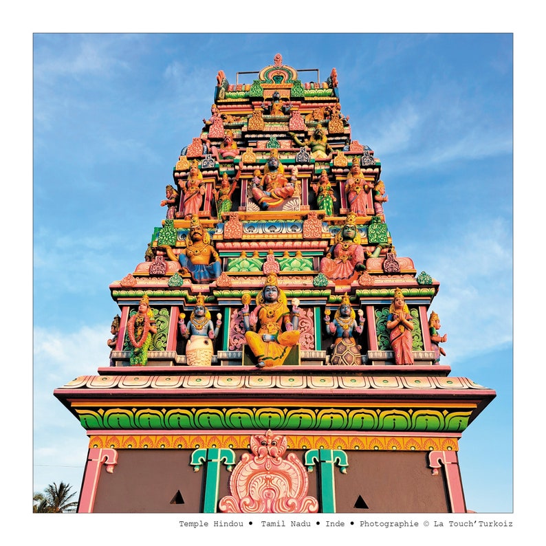 Carte Postale Temple Hindou Tamil Nadu Inde Photographie ©La Touch'Turkoiz image 1