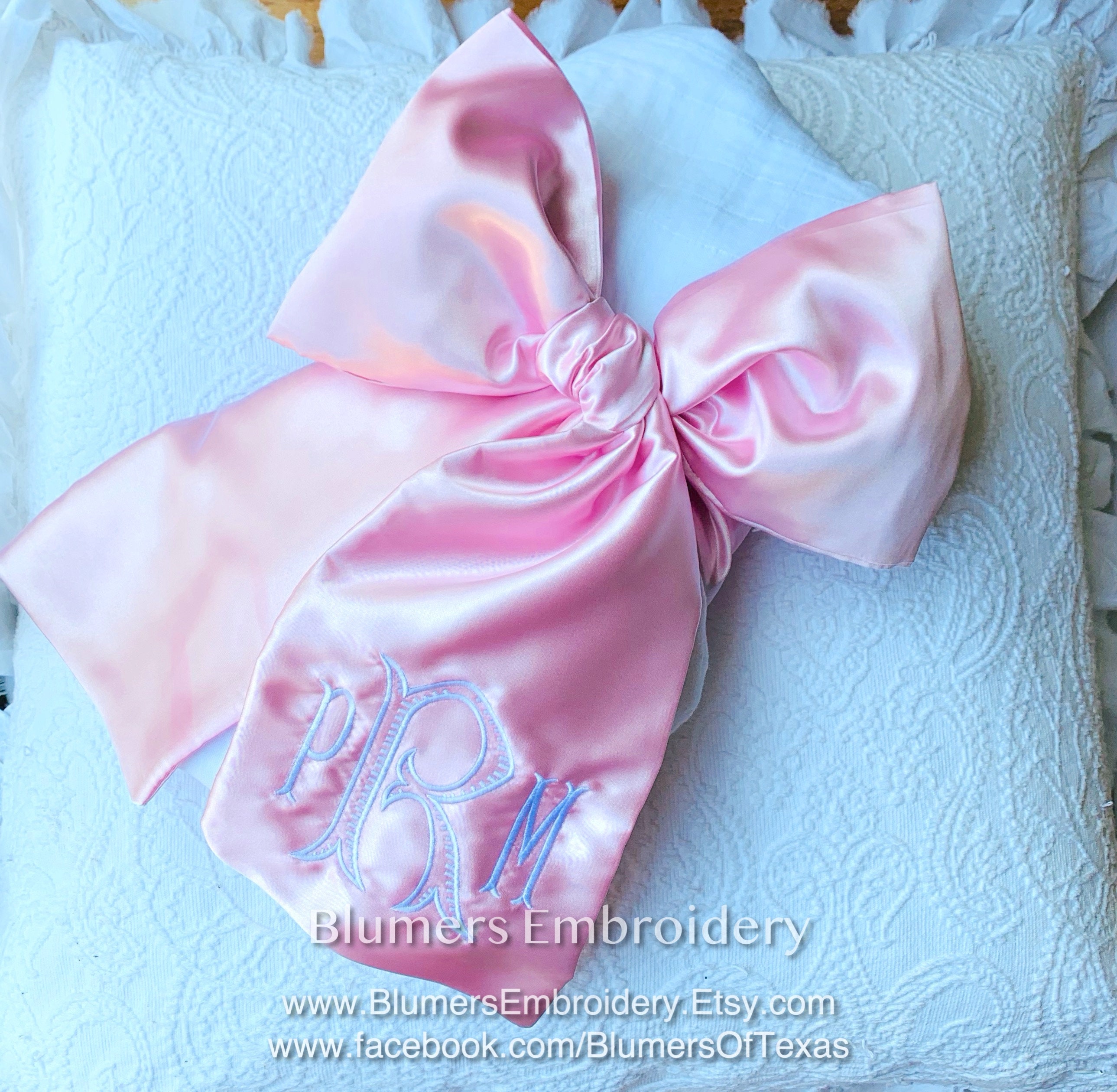 Monogrammed Swaddle Bow Swaddle Sash Newborn Swaddle Etsy