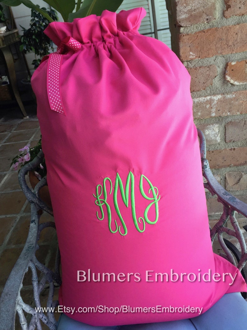 Monogrammed Laundry Bag Personalized Monogram or Name on Etsy
