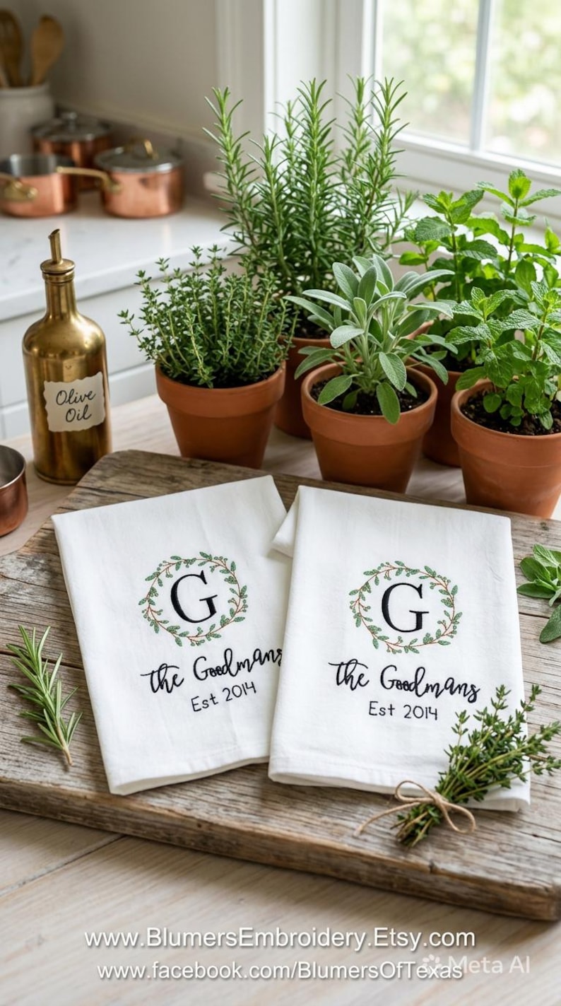 BlumersEmbroidery Kitchen Dish Towel
