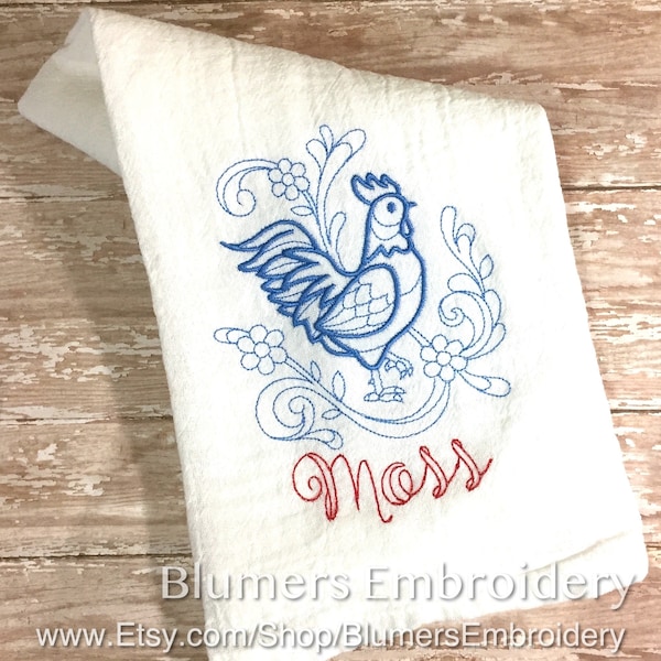 Rooster Dish Towels Etsy