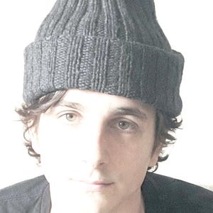 Cashmere Blend Navy Rib Hat