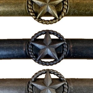 Star with Rope Drawer Cabinet Handle Western Southwest Rustic Texas