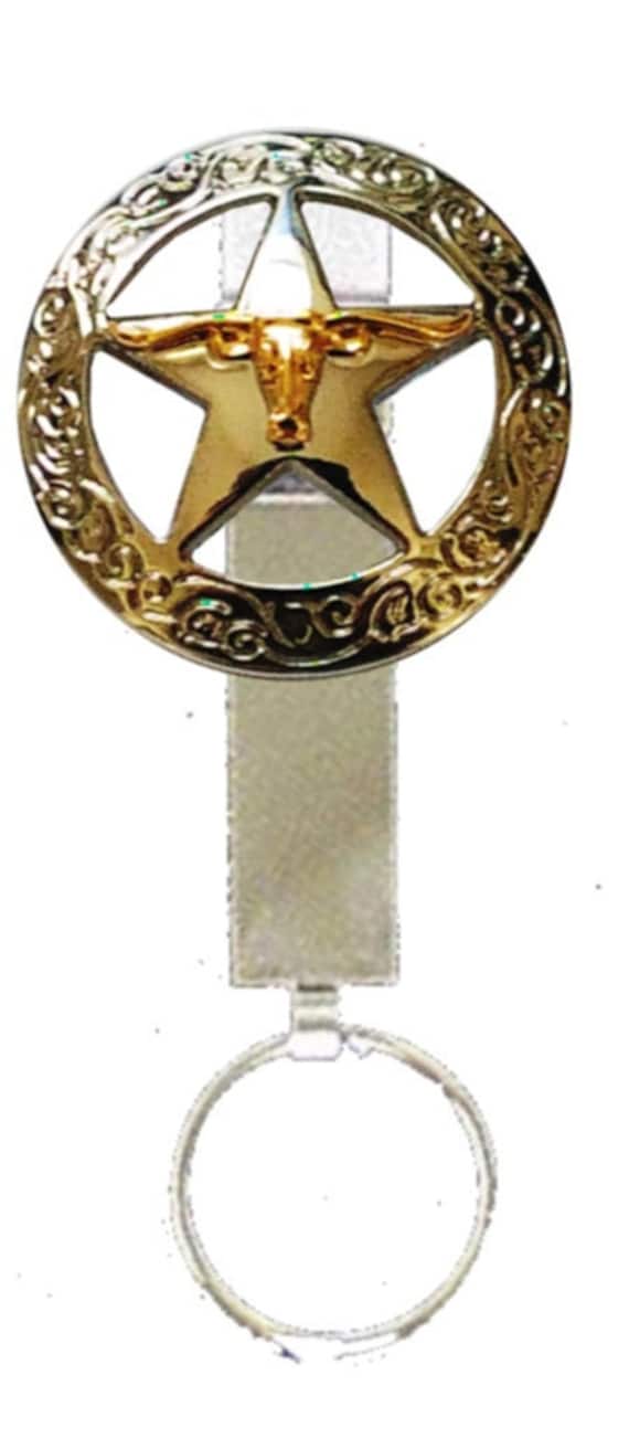 Texas Longhorn Star Out of the Pocket Key Holder 1 1/2 Inch Etsy