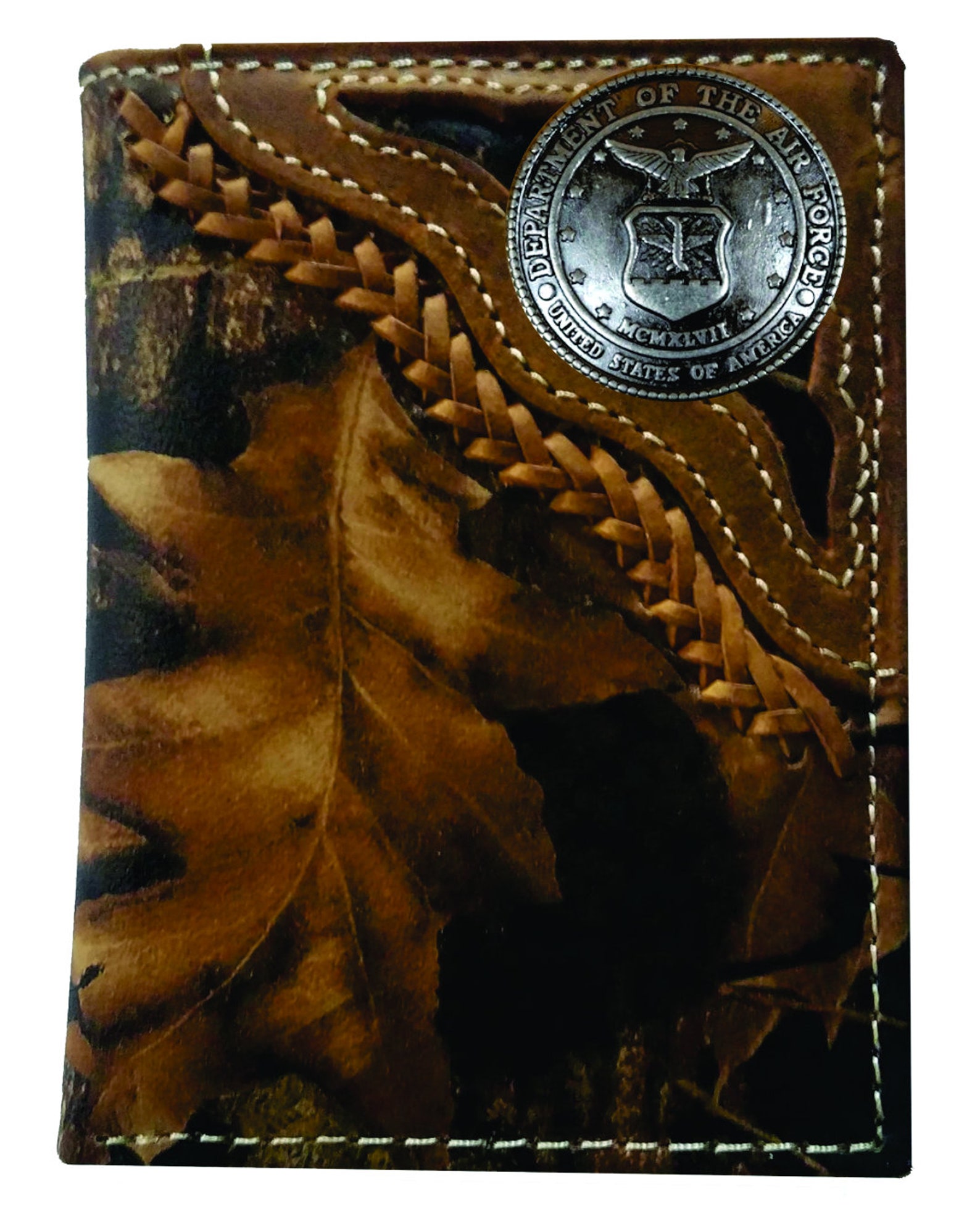 Customized Mossy Oak Camo Leather Trifold Wallet Etsy