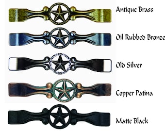 Star with Barbwire Ring Drawer Cabinet Handle Western, Southwest, Rustic, Texas