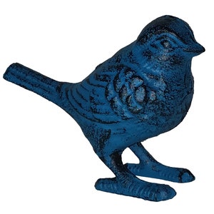 Shabby Chic Decorative Blue Bird of Happiness (blue patina)