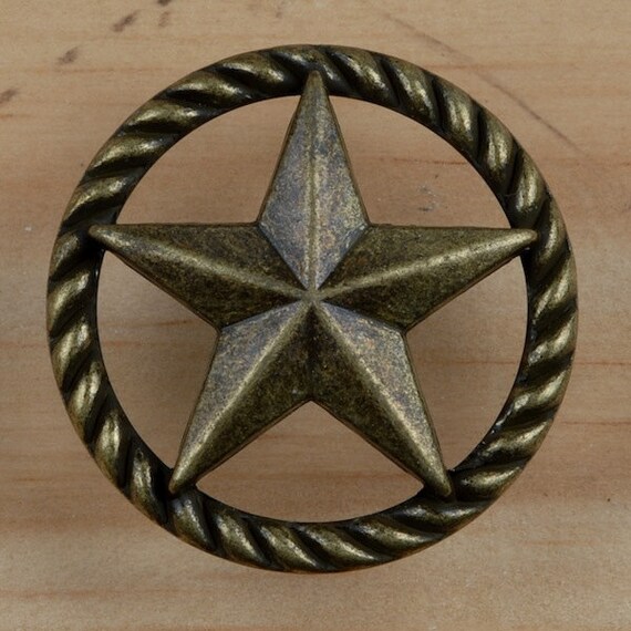 Set Of 6 Thin Rope Star Drawer Pulls Or Cabinet Knobs Etsy