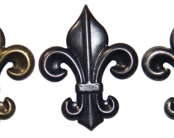 25 Large Fleur De Lis Upholstery Tacks Nails 2 1/4 X 2 3/4" Long New Orleans Saints LSU