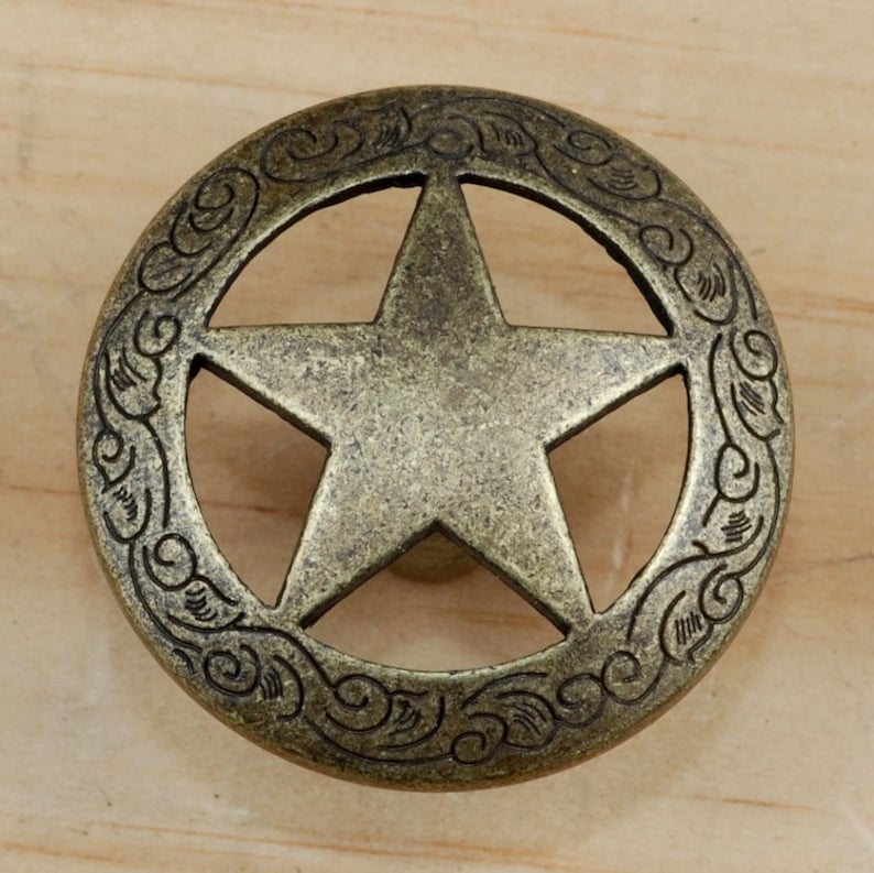Set Of 24 Fancy Garland Lone Star Drawer Pulls Or Cabinet Etsy