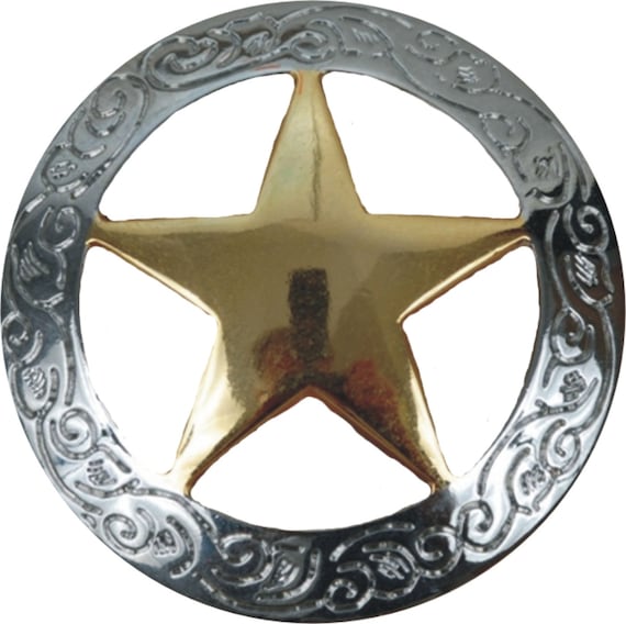 Silver Police Officer Badge Screw Back Concho Western Horse Saddle Hat Belt Gift Silver Police Officer Badge Screw Back Concho Western Horse Saddle Hat Belt Gift
