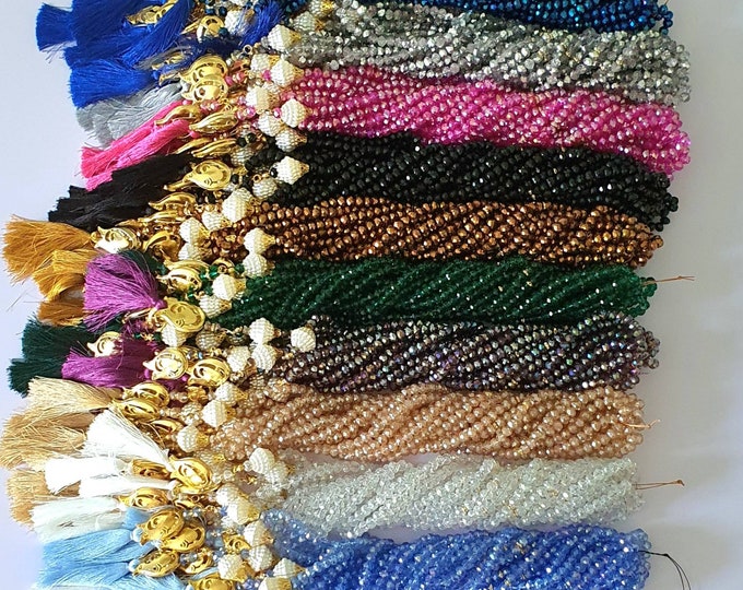 Crystal 99 beads | Tashbih | Tasbeeh | Zikar | Dhikr | Worry Beads | Rosary | Prayer Beads | Prayer gifts | Muslim Gifts | Masbaha Misbahas