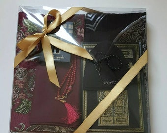 Couples wedding Quran gift | Prayer mat Nikkah Ramadan Eid Mubarak Umrah Hajj Return gift | Religious Islamic Gift | Muslim Couple Quran set