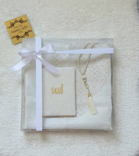 Islamic Gift Set: Prayer Mat, Yaseen Book, Pearl Tashbih