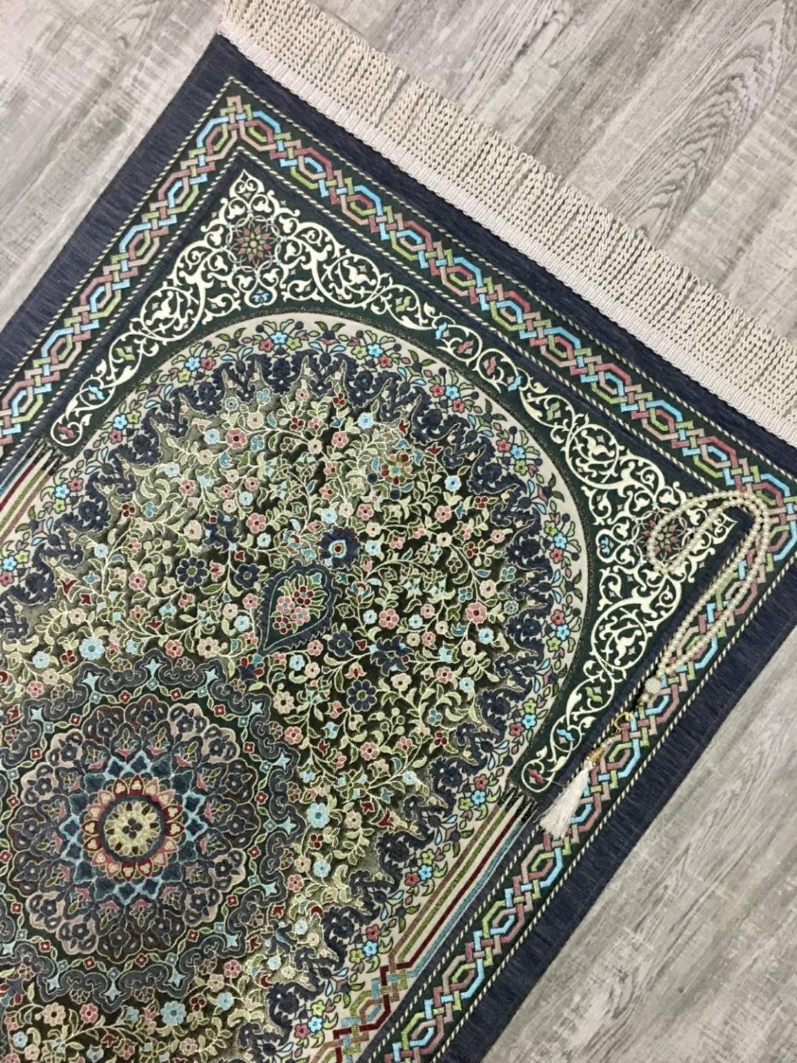 Grey Thick Prayer Rug Quran Gift Islamic Gifts Nikkah Gift Etsy