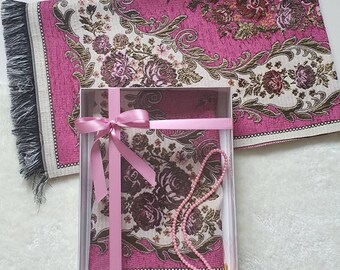 Personalized Prayer Mat, Custom Prayer Rug, Custom Islamic gifts, Personalized Muslim Wedding, Birthday, Eid gift box, Custom Sejadah,