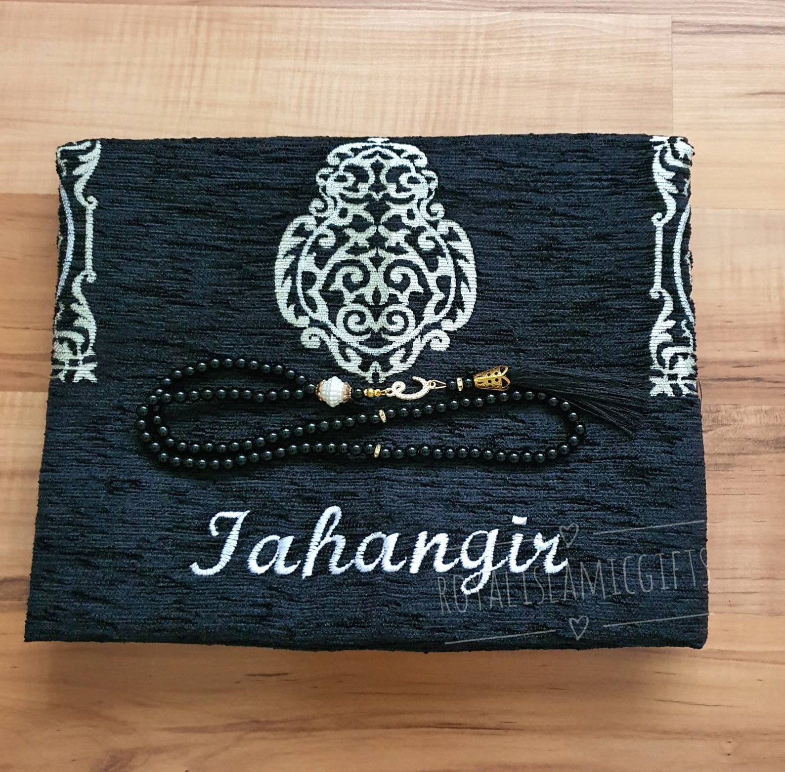 Personalized Velvet Prayer Mat | Kaaba Design, Islamic Gift