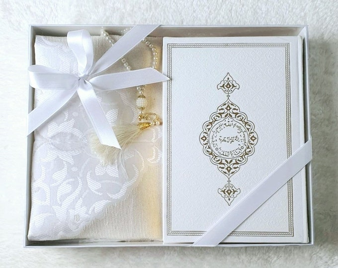 Personalized Prayer Mat Quran Tasbeh Islamic Gift Set Umrah Eid Wedding Birthday Teacher Mother's Father's Valentine's Anniversary Days Gift