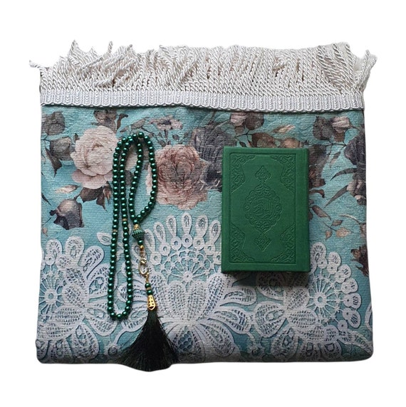 Personalized Islamic Gift Set: Quran, Tasbeeh & Prayer Mat