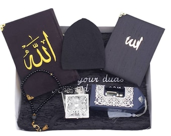 Black Kaaba Gift Set | Eid Hajj Ramadan Set| Islamic Gift | Personalized Gift | Luxury Father's | Wedding Nikaah Couples Gift | Quran Sets