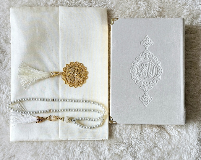 Al quran Al-Kareem with Case and Tasbeh, Arabic Quran Uthmani Script Eid Ramadhan Hajj Umrah Gift,Holy BookPrayer Set,New Job,New Home